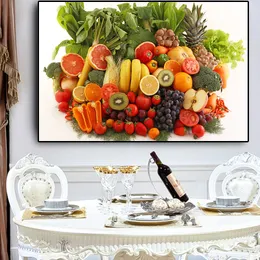 Verdura Frutta Cucina Supplie Cucina Cibo Tela Pittura Cuadros Poster e Stampe Immagine di arte della parete Soggiorno Decoracion