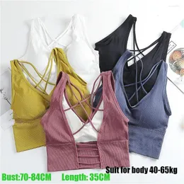 Yoga Outfit Beauty Back Sports Bra Women Shockproof Sexy Breathable Athletic Fitness Running Gym Vest Sportswear Crop Push Up Top