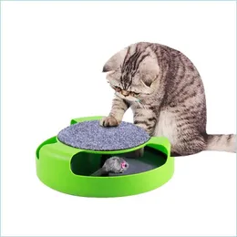 Altro Giardino domestico Giocattolo Pet Tiragraffi Divertente Cattura Mouse finto Gioco di plastica Giradischi Consegna goccia 2021 Giardino domestico Homeindustry Dhi8H