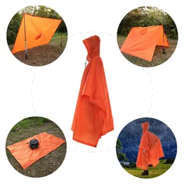 Unisex Lightweight Raincoat Backpack Rain Coat Waterproof Hooded Poncho For Climbing Hiking Cycling Rain Cover Travel Outdoor Camping Tent Mat Rainwear