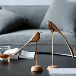 ديكور منزلي آخر الحلي الدنماركية المجوهرات نحت en play nordic style puppet phurnishing furnishing wood bird drop del homeindustry dhnj1