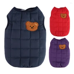 Dog Apparel 2pcs Autumn Winter Coat Warm Thick Bear Checkered Vest For Small Medium Dogs Chihuahua Yorkies Pets Clothing