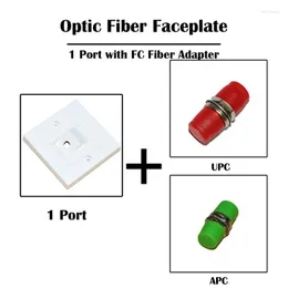 광섬유 장비 10 조각 1 포트 FC 페이스 플레이트 어댑터 fttd ftth 네트워킹 이더넷 upc/apc simplex