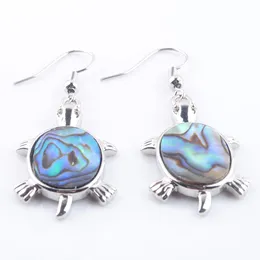 New Zealand Natural Abalone Shell Pearl Dangle Hook Earrings Dragonfly turtle owl Animal Colorful Beads Drop Earring Jewelry R3047