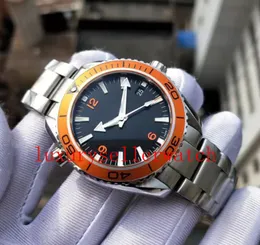 Super 5 Star Luxury Super Watch VS Factory Mens Automatic Mechanical Cal. 8500 Orologi Uomo Orange Bezel Ocean Sapphire Dive 600m Eta Orologi da polso