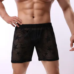 Pijamas masculinos homem malha boxers shorts gay gaze sleep bottoms lazer casa wear