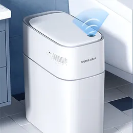 Atık kutular joybos otomatik torbalama sensörü çöp kutusu 14L ev tuvalet mutfak akıllı çöp dar olabilir banyo çöpü olabilir akıllı ev 220901