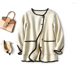 Women's Wool Women's & Blends SHUCHAN 90% 10% Cashmere Woman Parkas Office Lady Winter Coat Women Korean Style Solid Pockets Single