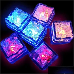 Decorazione per feste Aoto Colori Mini Cubo luminoso romantico Led Ghiaccio artificiale Flash Light Matrimonio Decorazione per feste di Natale 530 S2 Dro Dhfwu