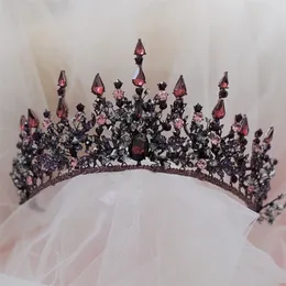 Wedding Hair Jewelry Vintage barokowe opaski na głowę fioletowe kryształowe korony panny młodej noiva nakładki ślubne korona 220831