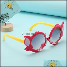 Sonnenbrille Kinder Nette 3D-Katzen-Sonnenbrille Tiere Kinder Jungen Mädchen Shades Uv400 Bonbonfarben Drop Lieferung 2021 Mode-Accessoires Bd Dhspo