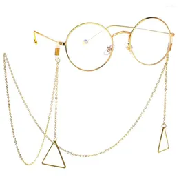 체인 JGL0042 2022 최신 디자인 금속 안경 로프 황금 삼각형 모양 펜던트 체인 패션 매력 여성 액세서리