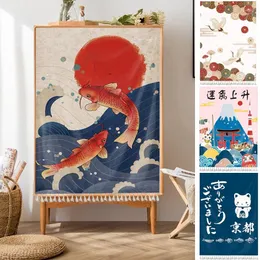 Vorhang Japanischer Stil Kurzer Vorhänge für Küchenschrank Dekor Curatin Quaste Kleiderschrank staubdes Vorhänge Haushalt Half-Kürze
