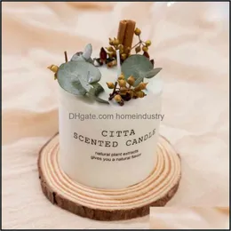 Fragrâncias de cera de velas de cera de cera Romântica pilar de casamento de casamento de natal decoração de casa móvel Candle Deli Deli Deli HomeIndustry Dhy1T