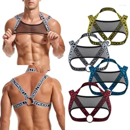 Canottiere AIIOU Intimo da uomo esotico Maglia sexy Fasciatura elastica Canotta corta Canotta per coppia gay Bondage Canotte Lingerie fetish