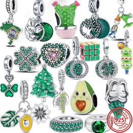 925 Silver Charm bead fit Pandora Charms Bracelet Avocado Trees charmes ciondoli DIY Fine Beads Jewelry