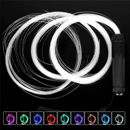 Party Decoration 10colors 180CM USB Rechargeable LED Fiber Optic Dance Whip Lighting Multicolor Flash Lighting Glow Waving Halloween Bar Partys Holiday Suppliess