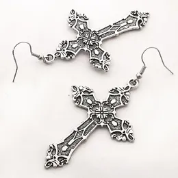 20PAIR Cross Charms Dangle Drop Kolczyki Naszyjnik Kobiety barokowe gotyckie gotyckie mody vintage metal biżuteria