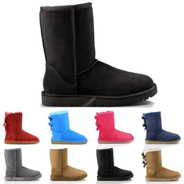 Austrália de alta qualidade Ushoes de neve Mulheres crianças botas de neve macio confortável pele de ovelha, mantenha quente picante de pó de pó de pó de lindos presentes 5062g 24-43