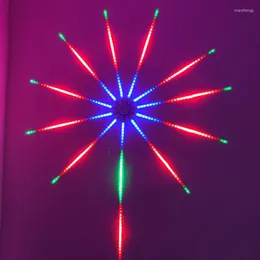 Strings Fireworks LED LUZES DE TRILHA RGB METEOR FIREWORK LUPROT Bluetooth App Control para casamento Decoração de parede de quarto da festa de Natal