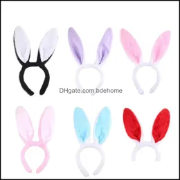 Headbands Cute Fluffy Rabbit Ears Headband For Women Halloween Easter Cosplay Hairband Headwear Female Bunny Hair Accessories