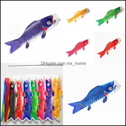 バナーフラッグスノボリコイフラッグストリーマーkoinobori cyprinus carpio koi muti colors long tube decorate decorate decrait banner sushi shop 40m dhmjf