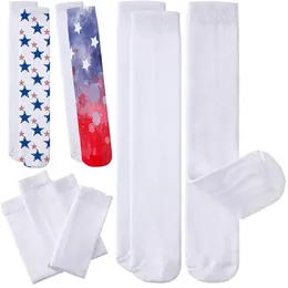 Blank White Sublimation Socks Printable Unisex Sock for Men Women Halloween Thanksgiving Personalized DIY Socks