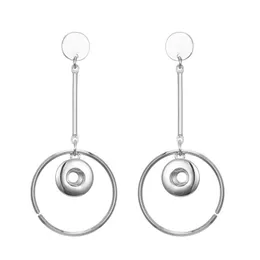 Charm Diy 12Mm Snap Button Earrings Geometric Circle Dangle Charms Earring Women Fashion Gift Jewelry Drop Delivery 2021 Dhseller2010 Dhniv