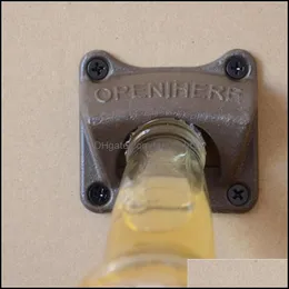 Otwieracze Speical Bottle otwieracz retro żelaza duże usta na ścianę otwartą domową kuchnię narzędzie narzędzie piwo korkociąg 4lJ ii Drop dostawa 2 dhzoz
