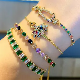 Pulseiras de jóias fios quadrados cortados de tennis de tênis de zircônia de zircônia tripla bloqueio de hiphop jóias cúbicas de luxo de luxo cz masculino charme de moda