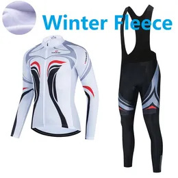 2024 Pro Mens Winter Cycling Jersey Zestaw cząstek rowerowych rowerowych z długim rękawem