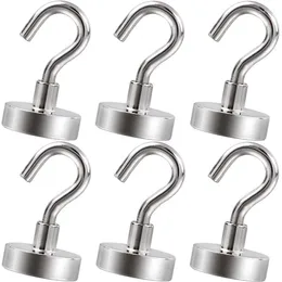 Hooks 10- 30pcs Heavy Duty Stainless Steel Magnetic Reusable Home Kitchen Toilet Cup Key Coat Strong Magnet Hanger Wall Hook