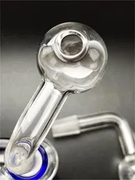 14mm 90 graus claro grosso tubo queimador de óleo narguilé conector masculino para água bong dab rig tigela tubo