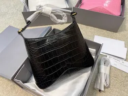 Axelväskor kosmetisk axel handväska lyxiga designer väskor pursar plånböcker på halv månförpackning geometrisk alligator krokodil bokstav interi