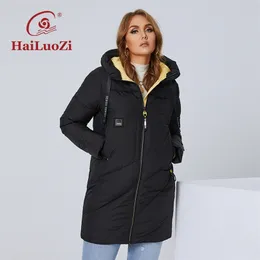 Down Parkas Hailuozi Winter Womens jacka plus storlek lång tjock bomull stor fickor lady parka mode överdimensionerad kvinnlig casual coat 6896 220902