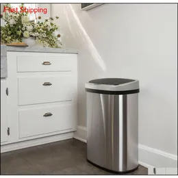 Atık kutu Ev Temizlik Araçları Temizlik Organizasyonu Ev Bahçesi 13-galon dokunmatik sensör matic dokunmasız çöp kutusu 2684