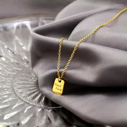 قلادة قلادة التيتانيوم مع 18K الذهب سعيد الحظ ملاك قلادة القلادة النساء مصمم المجوهر
