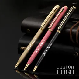 Creative Multicolor Metal Ball Point Pen Can Laser Personalizar Nome do logotipo Anúncio de publicação de negócios Signação de presentes de aniversário