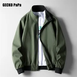 Mens Jackets Spring Autumn Men Baseball Jacket Mens Loose Solid Zipper Bomber Jacket Fashion Coats Stand Collar Male Outwear Size M4XL 220902