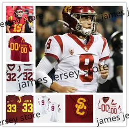 American College Football Wear College NCAA USC Trojans Football Jersey 26 Kana'i Mauga 99 Drake Jackson 24 Ben Griffiths 6 Isaac Taylor-Stuart 8 Chris Steele 30 marca