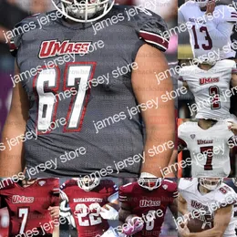 American College Football Wear Custom UMass Massachusetts College Football Jerseys Randall West Andrew Brito Victor Cruz Bilal Ally Zak Simon Sadiq Palmer Roberso