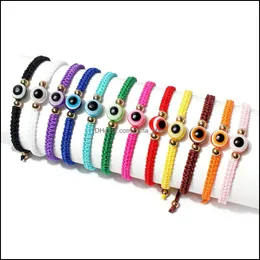 Charm Armbänder Boho Sommer Candy Farbe Evil Eye Armband Glück Freundschaft Schmuck Charm Armbänder Schöne Frauen Männer Pser Dhseller2010 Dhkft