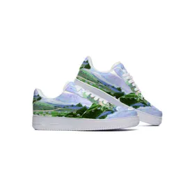 GAI GAI Men Sports Custom Design Shoes Hand Painted Sneakers Flower Women Fashion Low Cut Casual Trainers