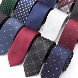 Bow Ties xgvokh 20 Szycie krawat mężczyźni chudy krawat weselny poliester black kropka moda męska