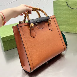 Diana Bamboo Tote Bag Handbag Classic Square Crossbody Shoulder Bags Leather Shopping Bag Hardware Letter Multiple Colors Strap High Quality Purse