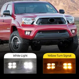 1 zestaw dla Toyota Tacoma 2012 2013 2014 2014 2015 Daytime Running Light Yellow Turn Signal Light Lampa DRL Lampa mgła mgła