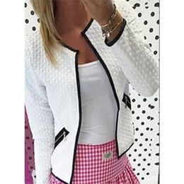 Jackets femininos feminino Moda Moda Color Solid Pocket Zipper casual Casual Casual