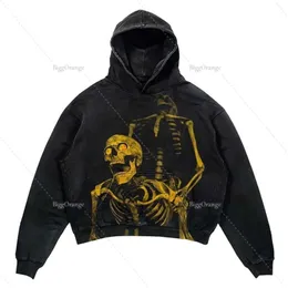 Erkek Hoodies Sweatshirts Harajuku Grafik Baskılı Sıradan Sokak Giyim Vintage Büyük Boyutu Sweatshirts Menscotton gevşek Gotik kazak Unisex Tops 220902