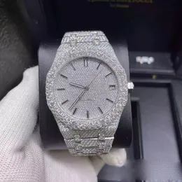 Ограниченная распродажа VVS Moissanite Men's Watch Автоматические серебряные алмазные пропуск Тест высочайшего качества Движение ETA 904L из нержавеющей стали.