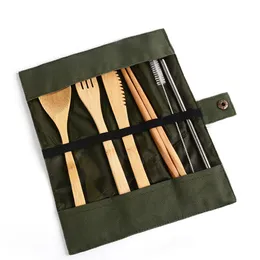Outdoor Portable Travel Knife Fork Spoon Chopsticks Set Creative Folding Set LK268